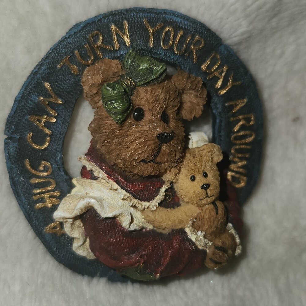 "A Hug Can Turn Your Day Around" Boyds Bears Bearwear Pin